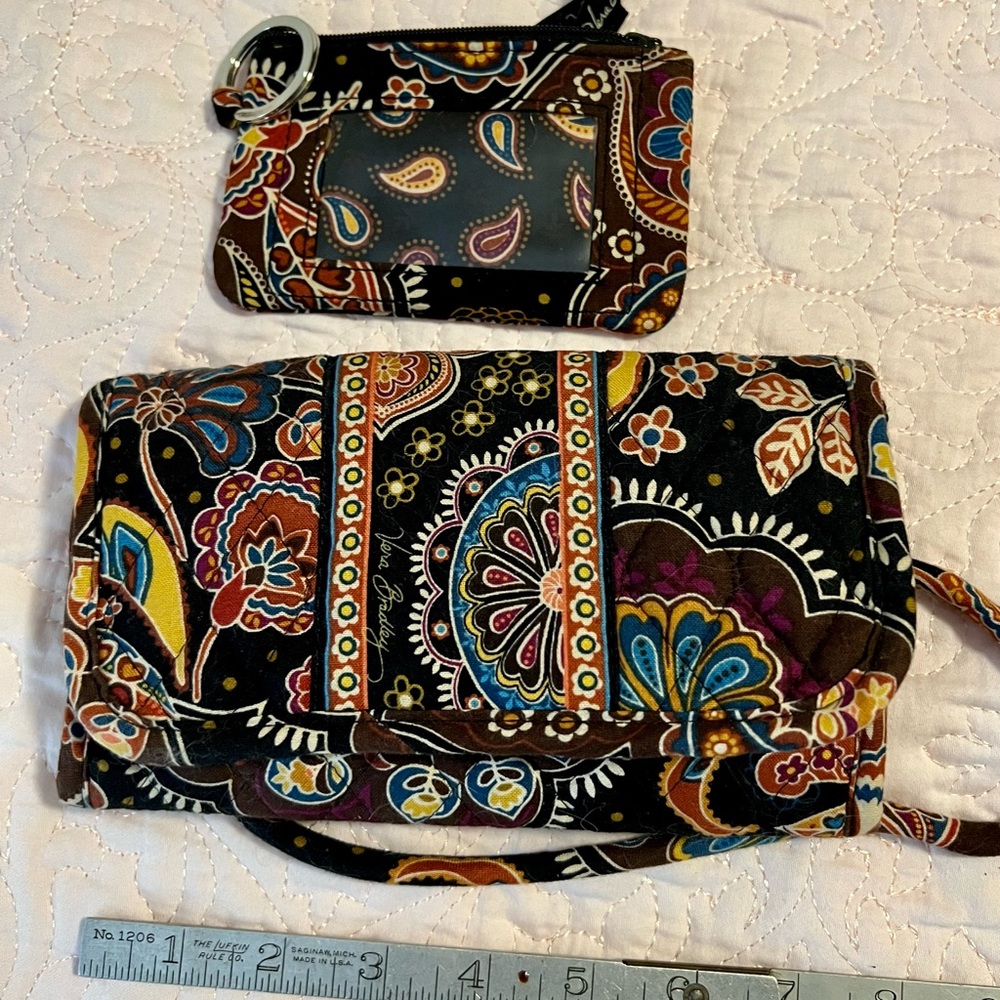 Vera Bradley Kensington Cross body wallet and change purse.
